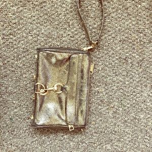 Rebecca Minkoff Gold clutch purse.